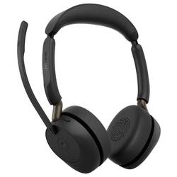 Jabra Evolve3 65 Stereo, LINK 390a, MS Headset otevřená (On Ear) Bluetooth® černá