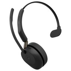 Jabra Evolve3 65 Mono, LINK 390a, MS Headset otevřená (On Ear) Bluetooth®, Bez kabelu černá