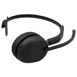 Jabra Evolve3 65 Mono, LINK 390a, MS Headset otevřená (On Ear) Bluetooth®, Bez kabelu černá