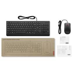 Lenovo 4X31R64414 kabelový sada klávesnice a myše tlačítka multimédií německá, QWERTZ černá