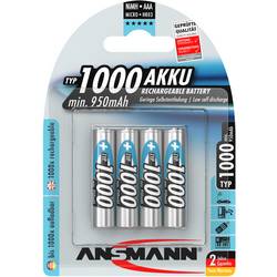 akumulátor AAA Ni-MH Ansmann N/A, 950 mAh, 1.2 V, 4 ks