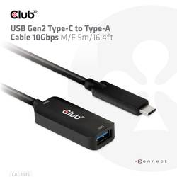club3D USB kabel USB 3.2 Gen2 USB-C ® zástrčka, USB-B zásuvka 5.00 m černá CAC-1536