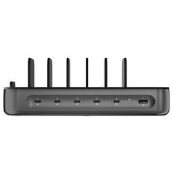 4Smarts Stolní nabíječka, USB Power Delivery (USB-PD) , USB A, USB-C®, Lightning, microUSB, 100 W, Quick Charge, Dodávka energie, černá, šedá