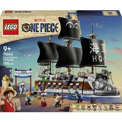 75646 LEGO® ONE PIECE Garps Marineuschiff; stavebnice s 8 minifigurami pro válečné hry; fanoušek pro virtuální realitu One PIECE; dárek pro děti od 9 let