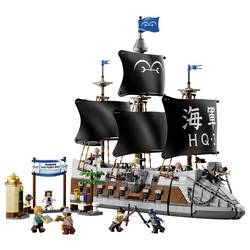 75646 LEGO® ONE PIECE Garps Marineuschiff; stavebnice s 8 minifigurami pro válečné hry; fanoušek pro virtuální realitu One PIECE; dárek pro děti od 9 let