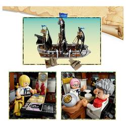 75646 LEGO® ONE PIECE Garps Marineuschiff; stavebnice s 8 minifigurami pro válečné hry; fanoušek pro virtuální realitu One PIECE; dárek pro děti od 9 let
