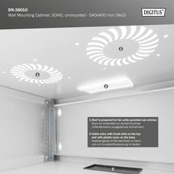Digitus DN-38010 19 nástěnná rozváděcí skříň (š x v x h) 540 x 241 x 400 mm 4 U šedobílá (RAL 7035), šedá, šedá (kovové pouzdro), světle šedá, světle šedá