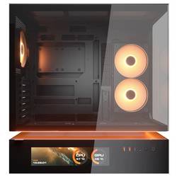 Cougar CFV235 midi tower PC skříň černá 4 předinstalované ventilátory, integrované osvětlení, boční okno, prachový filtr
