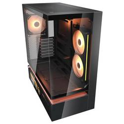 Cougar CFV235 midi tower PC skříň černá 4 předinstalované ventilátory, integrované osvětlení, boční okno, prachový filtr