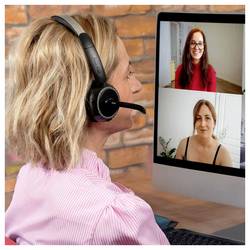 LINDY L118 WL Headset otevřená (On Ear) Bluetooth® černá Počítače