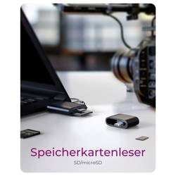 ICY BOX IB-CR204-CU3 externí čtečka paměťových karet USB 3.2 (Gen 1x1) , USB-C™ (USB 3.2 Gen 1) černá