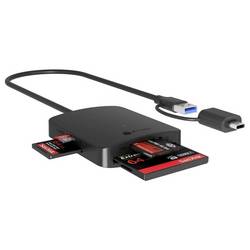 ICY BOX IB-CR302-CU3 externí čtečka paměťových karet USB 3.2 (Gen 1x1) , USB-C™ (USB 3.2 Gen 1) černá