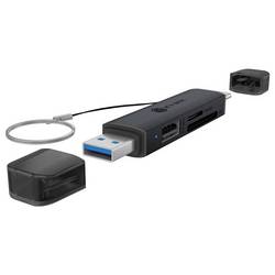 ICY BOX IB-CR203-CU3 externí čtečka paměťových karet USB 3.2 (Gen 1x1) , USB-C™ (USB 3.2 Gen 1), USB 2.0 černá