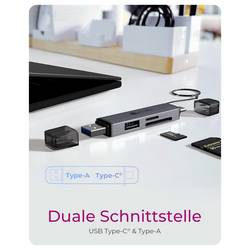 ICY BOX IB-CR203-CU3 externí čtečka paměťových karet USB 3.2 (Gen 1x1) , USB-C™ (USB 3.2 Gen 1), USB 2.0 černá