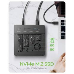 ICY BOX IB-4013MCL-C4 USB 4 M.2 PCIe NVMe Klonovací stanice s funkcí klonování