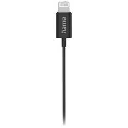 Hama špuntová sluchátka (In Ear) kabelová stereo černá regulace hlasitosti Hi-Fi