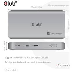 club3D Thunderbolt kabel USB-C® 0 cm vícebarevná CSV-2563 10K UHD Síťový adaptér