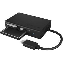 ICY BOX IB-CR401-C3, Type-C® USB 3.0 Kartenleser (CF, SD 4.0, micro SD 4.0), UHS-II, mit externí čtečka paměťových karet / hub USB-C® černá