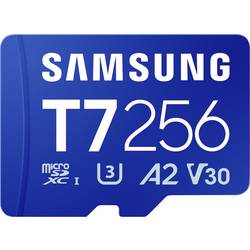 Samsung T7 paměťová karta microSDXC Retail 256 GB UHS-I U3, A2 Application Performance Class, Class 10, v30 Video Speed Class