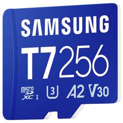 Samsung T7 paměťová karta microSDXC Retail 256 GB UHS-I U3, A2 Application Performance Class, Class 10, v30 Video Speed Class