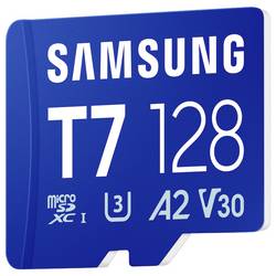 Samsung T7 paměťová karta microSDXC Retail 128 GB UHS-I U3, A2 Application Performance Class, Class 10, v30 Video Speed Class