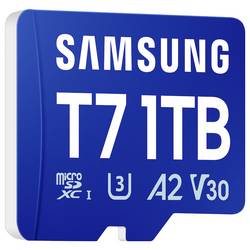 Samsung T7 paměťová karta microSDXC Retail 1 TB UHS-I U3, A2 Application Performance Class, Class 10, v30 Video Speed Class