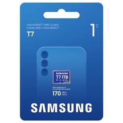 Samsung T7 paměťová karta microSDXC Retail 1 TB UHS-I U3, A2 Application Performance Class, Class 10, v30 Video Speed Class