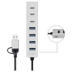 LogiLink UA0442 USB Hub 4 + 3 porty USB-A, USB-C® USB 3.0 5 GBit/s hliník UA0442