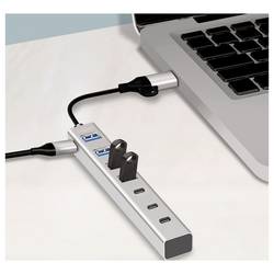 LogiLink UA0442 USB Hub 4 + 3 porty USB-A, USB-C® USB 3.0 5 GBit/s hliník UA0442