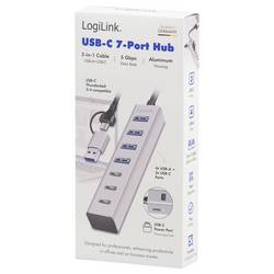 LogiLink UA0442 USB Hub 4 + 3 porty USB-A, USB-C® USB 3.0 5 GBit/s hliník UA0442