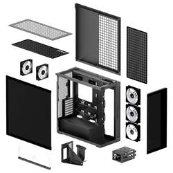 Arctic Xtender Mirror midi tower PC skříň, herní pouzdro černá