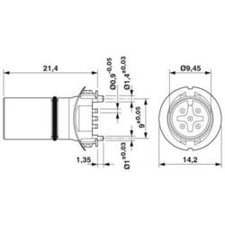 Phoenix Contact SACC-CIP-M12MS-5P SMD SH-SP sada předloh, 1418645, piny: 5, 5 ks