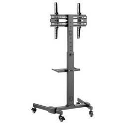 Reflecta TV Stand 55P-4040T schwarz TV kolečkový vozík 81,3 cm (32) - 139,7 cm (55) nastavitelná výška, naklápěcí, stojan polička na zařízení