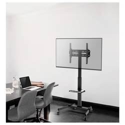 Reflecta TV Stand 55P-4040T schwarz TV kolečkový vozík 81,3 cm (32) - 139,7 cm (55) nastavitelná výška, naklápěcí, stojan polička na zařízení