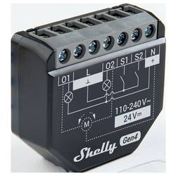 Shelly 2PM Gen4 Shelly Řídicí jednotka Bluetooth, Wi-Fi, ZigBee