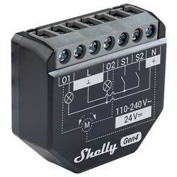 Shelly 2PM Gen4 Shelly Řídicí jednotka Bluetooth, Wi-Fi, ZigBee
