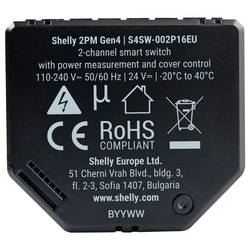 Shelly 2PM Gen4 Shelly Řídicí jednotka Bluetooth, Wi-Fi, ZigBee