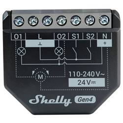 Shelly 2PM Gen4 Shelly Řídicí jednotka Bluetooth, Wi-Fi, ZigBee