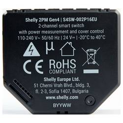 Shelly 2PM Gen4 Shelly Řídicí jednotka Bluetooth, Wi-Fi, ZigBee