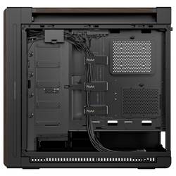 Asus GEH PROART PA602 WALNUT WOOD METAL midi tower PC skříň černá, dřevo
