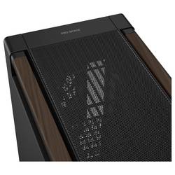 Asus GEH PROART PA602 WALNUT WOOD METAL midi tower PC skříň černá, dřevo