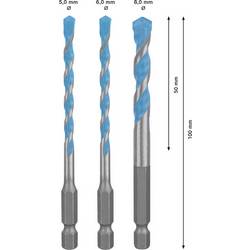 Bosch Accessories 2608902288, 2608902288 Sada víceúčelových vrtáků, 5 mm, 6 mm, 8 mm, šestihran