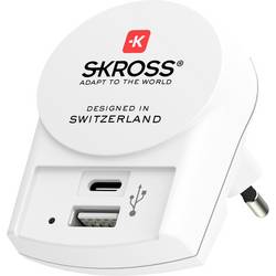 Skross 1.302524 cestovní adaptér SKROSS - Pro USB AC30PD White Retail inkl- EU 30W