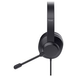 Trust Trust Ayda Max - Headset - On-Ear - kabelgebunden sluchátka uzavřená (Over Ear) kabelová stereo černá Redukce šumu mikrofonu headset Počítače