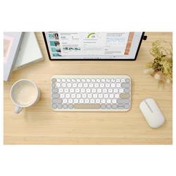 Asus KW100 KEYBOARD/BG/GE/81 klávesnice, přenos Bluetooth®, béžová, šedá, bílá