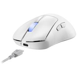 Asus ROG Keris II WL Ace optická herní myš, přenos Bluetooth®, 7 tlačítko, 42000 dpi, bílá