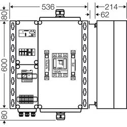 Hensel 20001470 PV Hensel odpojovací spínač 100 kVA, 3-p. s .LS+na mi AE 3233 Bod odpojení FV 3pólový 1 ks