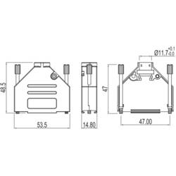 encitech DTCK25-K 6560-0805-03 D-SUB pouzdro Pólů: 25 zinkový odlitek 180 ° kov 1 ks
