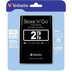 Verbatim Store n Go, Store n Go, 2 TB, externí HDD 6,35 cm (2,5), USB 3.2 (Gen 1x1) , černá, 53177