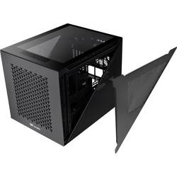 Thermaltake Divider 200 TG Air Black micro tower PC skříň černá 2 předinstalované ventilátory, boční okno, prachový filtr